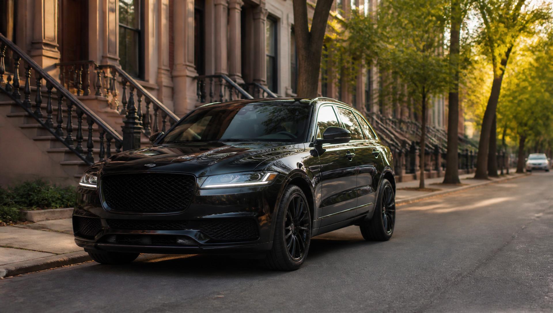 Luxury SUV in a New York showroom